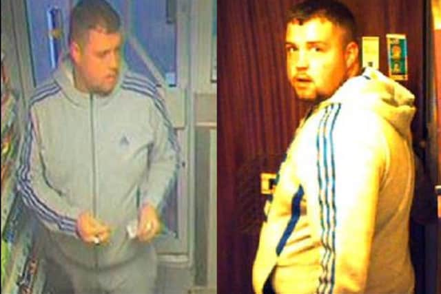 Police would like to speak with the man pictured above in connection with the crime spree and detectives have also released a facial reconstruction of a second man they would like to identify in connection with the burglaries (below)