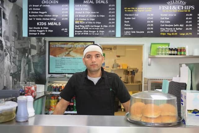 Boss of Wilsons Fish & Chips in Tring Shaban Azam