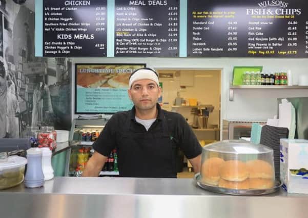 Boss of Wilsons Fish & Chips in Tring Shaban Azam