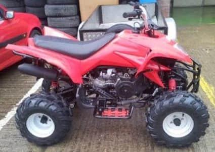 Stolen quad bike