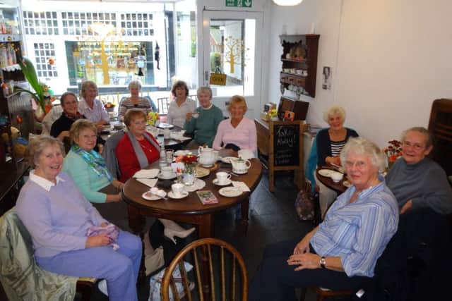 Potten End WI enjoy afternoon tea in the Old Town after embarking on the new heritage walk