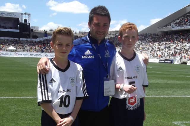 Matheos Maneli and Harry McHugh represented the England U12s at the Danone Nations Cup Finals in Brazil