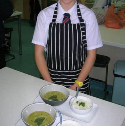 Fiona Fletcher from Berkhamsted School at the Young Chef 2014 competition