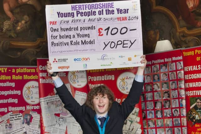 Erik Kerr has been crowned a runner up in the YOPEY awards.