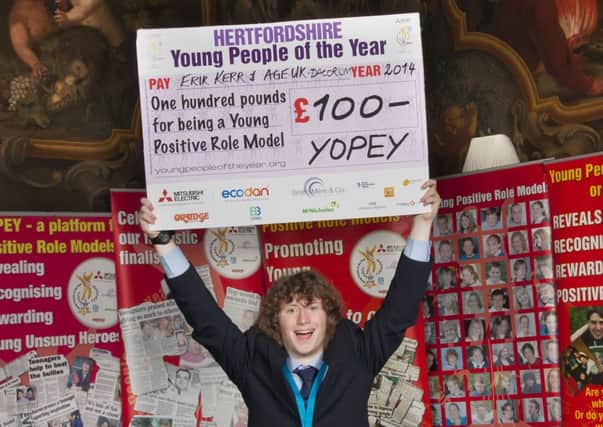 Erik Kerr has been crowned a runner up in the YOPEY awards.