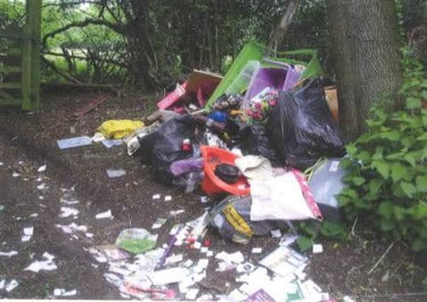 The household waste dumped at Potten End