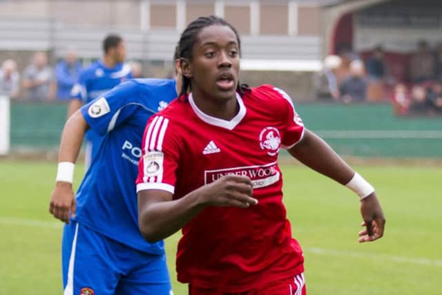 Jamal Lowe scored a brace for the Tudors. Picture (c) Darren Kelly