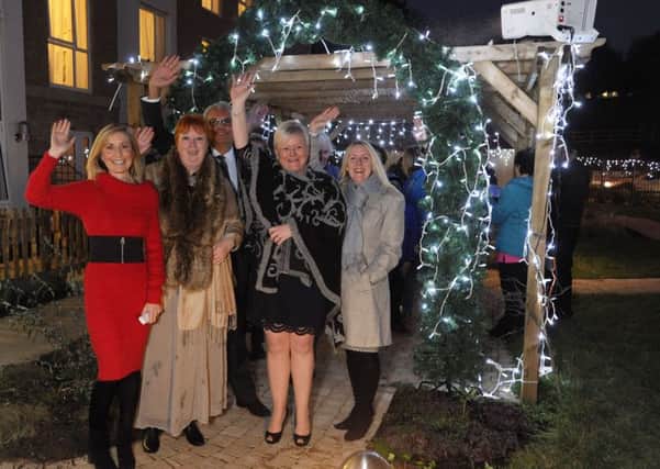 Fiona Phillips switched on the Christmas lights at Water Mill House