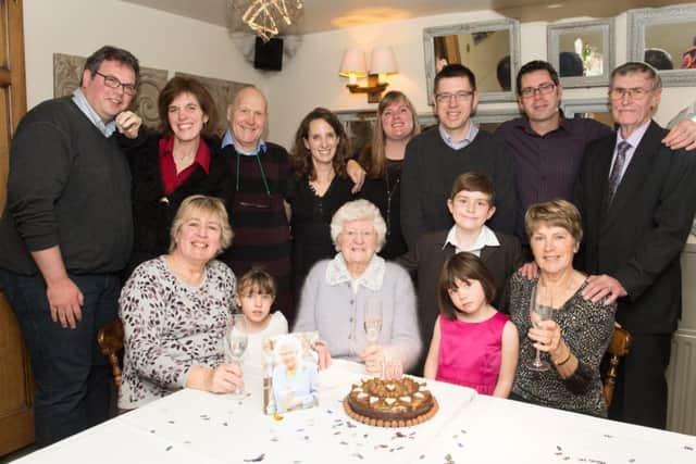 Annie Horn celebrates her 100th birthday with her family