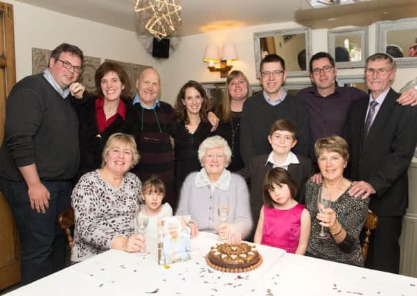 Annie Horn celebrates her 100th birthday with her family