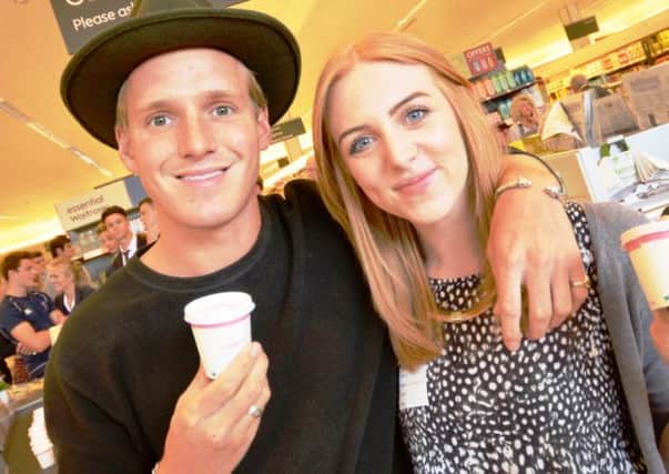 Victoria Bull reporting for the Gazette, pictured here with Made in Chelsea star Jamie Laing on a visit to Berkhamsted