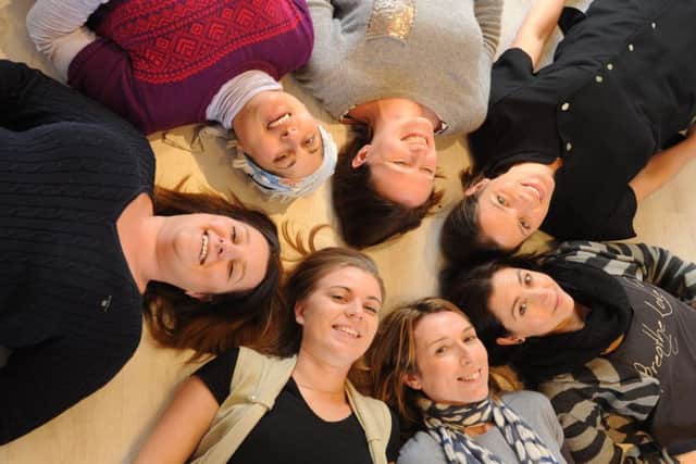 Butterfly starts in Berkhamsted.Heather Morden, left, with some of her team. PNL-141217-130757009