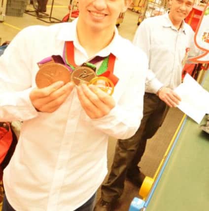 Olympic gymnast Max Whitlock visits Hemel Hempstead's Royal Mail depot
