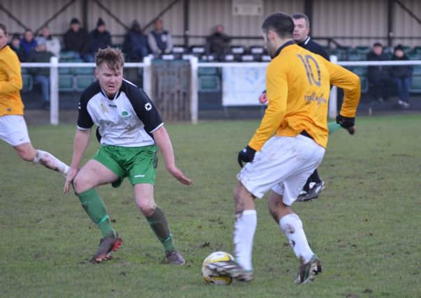 Alex Campana bagged a brace against Leverstock Green. Picture (c) Chris Riddell