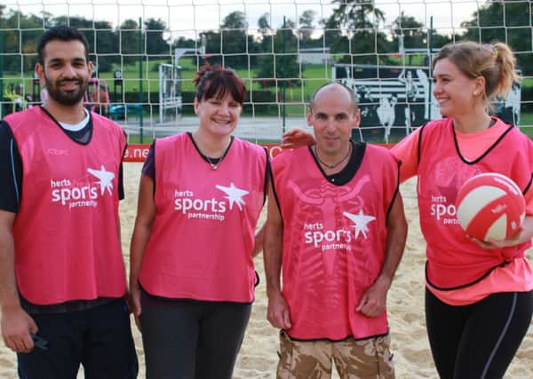 The Herts Sports Partnership team is urging workers across Hertfordshire to sign up up for the #MyTeam2015 challenge