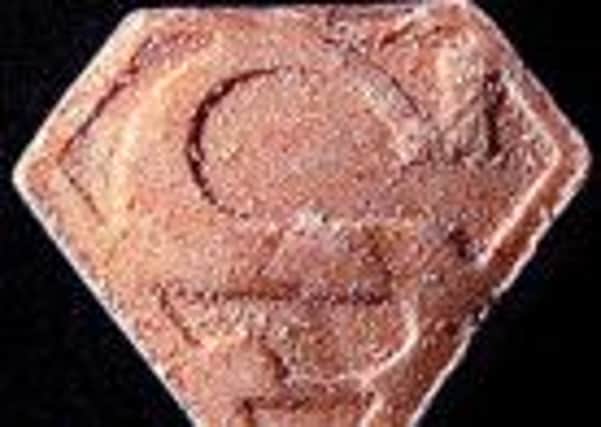Ecstasy pills embossed with Superman logo