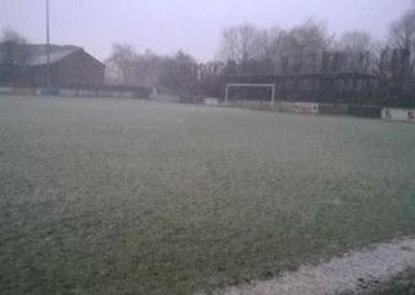 The Broadwater pitch was frozen solid on Saturday morning