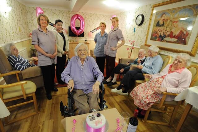 Grete Barker turns 101 in The Lodge, Hemel Hempstead