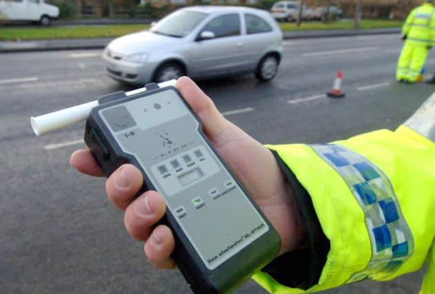 Drink driving police breath test
