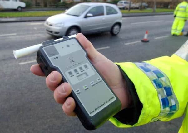 Drink driving police breath test