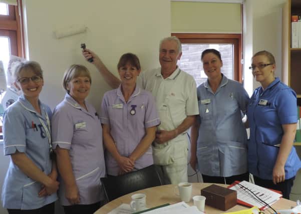 Hospice of St Francis Mick Walsh pictured with nurses.