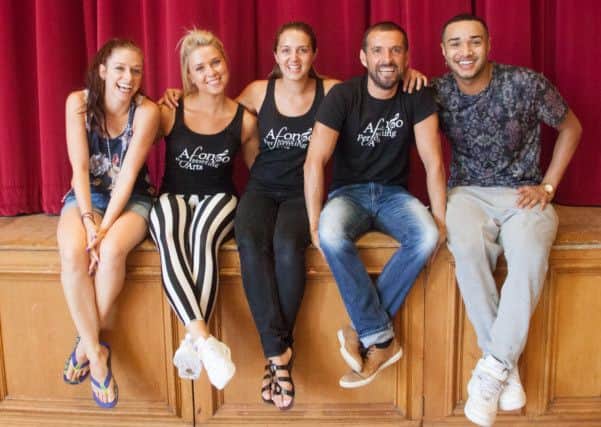 From left: Leanne Pinder, Gabrielle Allen, Alicia Afonso, Ricardo Afonso and Austyn Farrell of the Afonso School of Performing Arts. Photo by Shoot Me Studios