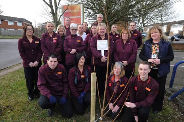Memorial tree planting at Sainsbury's Woodhall Farm