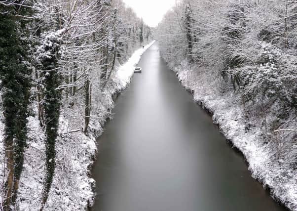 Gordon Dumpleton of Rosebery Way, Tring, sent in this stunning snap of snow over the Marsh Croft canal bridge