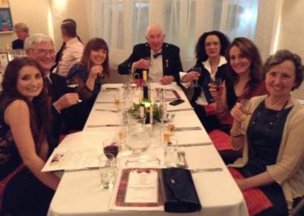Some of the Hope for Children team enjoying the burns night including founder Dr Bob Parsons OBE and Hope chief executive Murielle Maupoint on his right