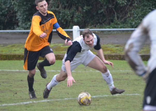 Lewis Toomey was on target for Kings Langley on his return to the club. Picture (c) Chris Riddell