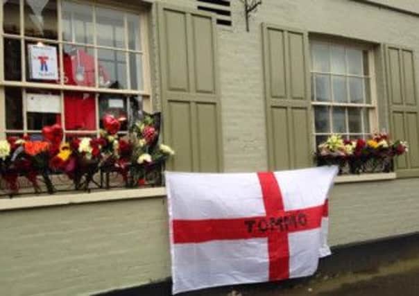 Tributes to Tom Whybrow at The Goat pub in Berkhamsted.