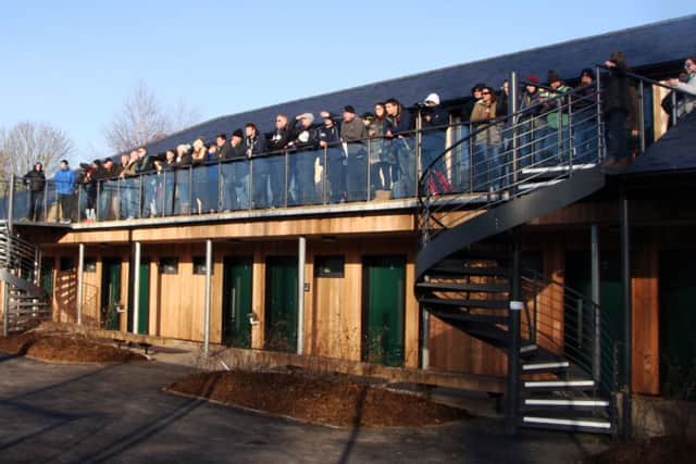 Spectators were out in force on the new terrace at West Herts Hockey Club