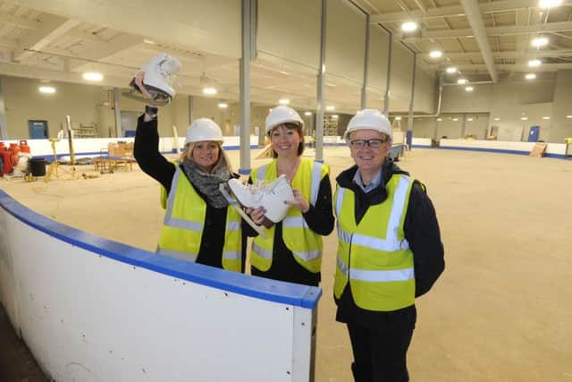 Ice-skating is to re-open at Jarman Fields. Three of the managers, from left, Kerstin Engren, Debbie Bayliss and John Neville