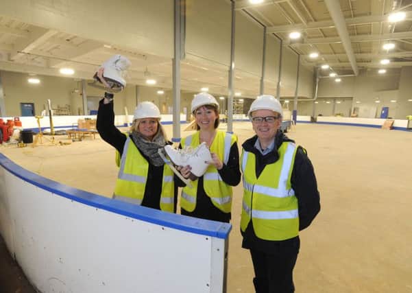 Ice-skating is to re-open at Jarman Fields. Three of the managers, from left, Kerstin Engren, Debbie Bayliss and John Neville