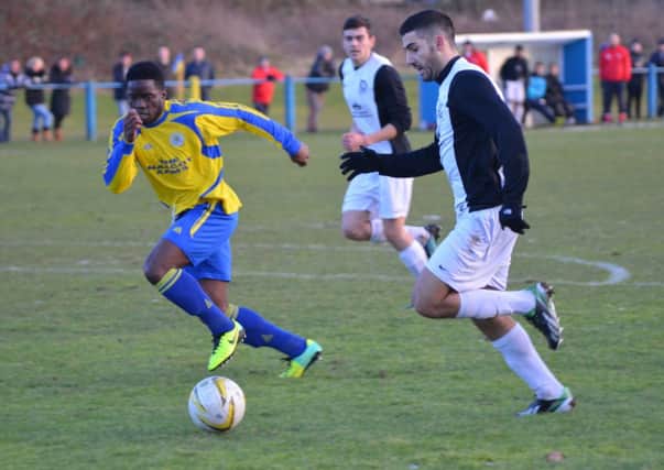 Alex Campana in action for Kings Langley against Sun Sports. Picture (c) Chris Riddell