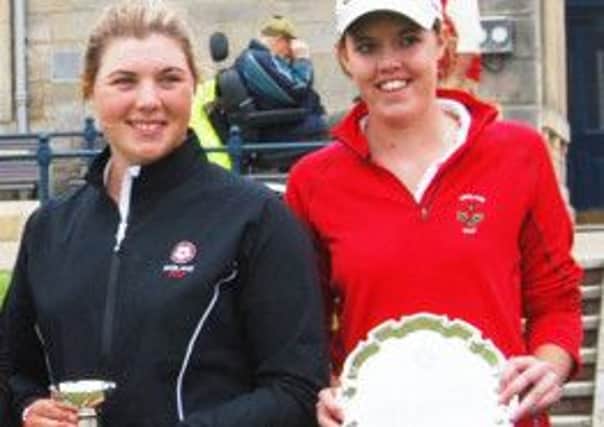 Alice Hewson (left) and Meghan MacLaren at the St Rule Trophy at St Andrews