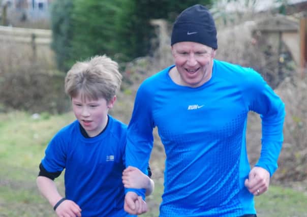 Eliot Kitchener and his dad Chris competed at the South Oxhey parkrun a couple of weeks ago. Picture (c) Glen Turner