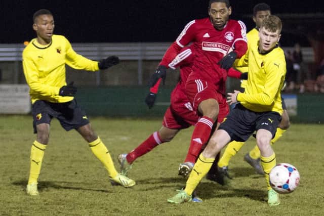 Dennis Oli notched a brace against Watford. Picture (c) Darren Kelly