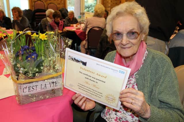 Volunteer with 50 years service at Hemel Hemsptead Hospital, Alice Wear.
