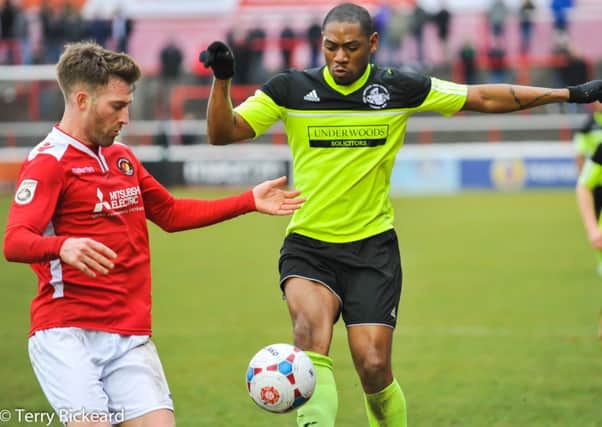Dennis Oli provided the assist for Hemel's opening goal. Picture (c) Terry Rickeard