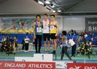 Chenna Okoh won silver at the England Indoor Athletics Championships