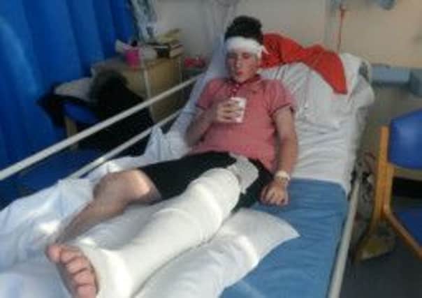 Jordan Dibble recovers in hospital after he was injured in a road accident in Berkhamsted on Monday