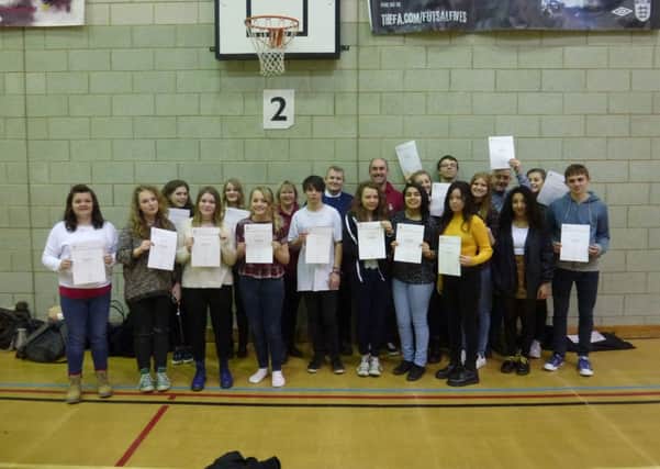 Pupils from Longdean School, Hemel Hemsptead, who took part in the Duke Of Edinburgh Award scheme