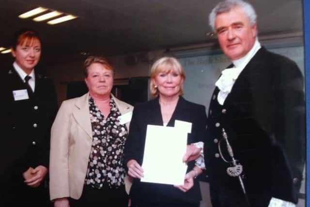 Sue Green from Druglink with the High Sheriff of Herts.