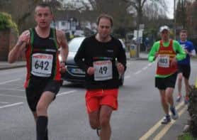 Gade Valley Harriers Andy Bishop and Dave Wise were in action at the Finchley 20