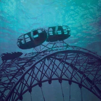 The London Eye submerged under water - image from the book