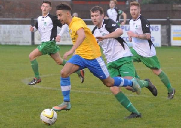 Adiel Mannion in action for Berkhamsted against Leverstock Green earlier this season