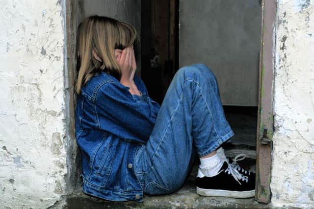 Social issues - child abuse. Library image