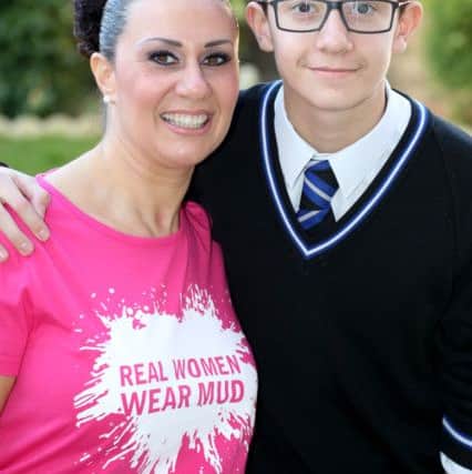 Carmela with son Rocco, who was just seven when she was diagnosed with cancer.
