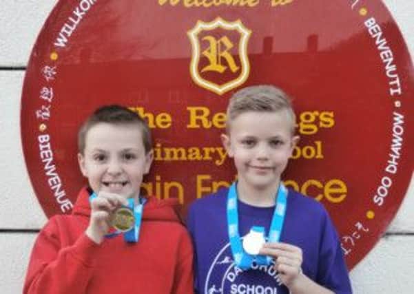 Kieran Berrington and Bradley Andrews from The Reddings Primary School.